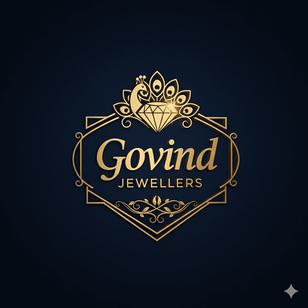 Modern Diamond-Inspired Logo for Govind Jeweller